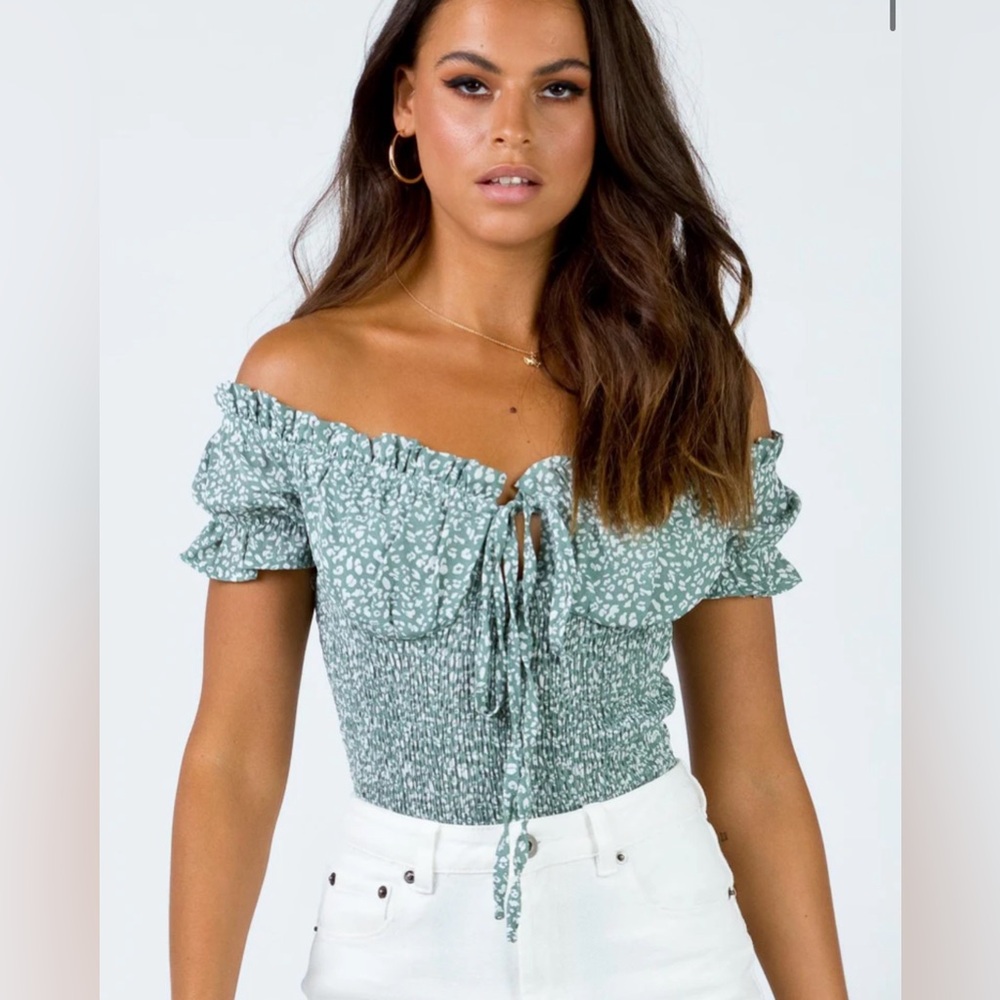 Princess Polly “ASHA” Bodysuit (Green, Size US 8, NEW, Tags NOT Included)